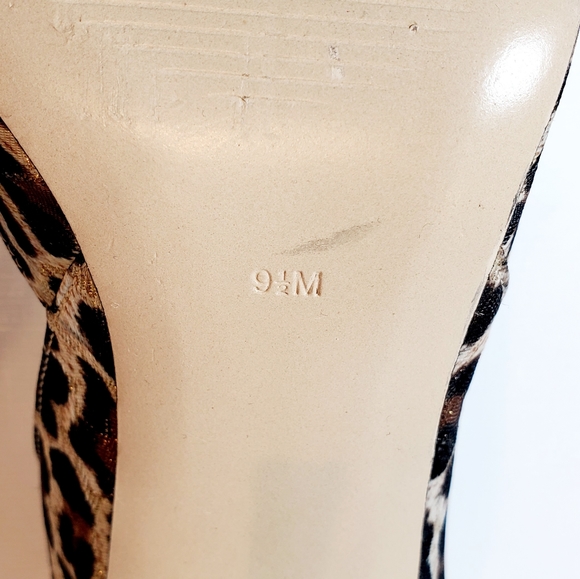 Next Leopard Print Fabric Heels size 9½ - Picture 5 of 5